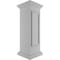Ekena Millwork 12"W x 40"H Straight Newel Post with Panel, Peaked Capital & Base Trim (Installation kit included) NWL12X40SPP0B0 - alternate 7